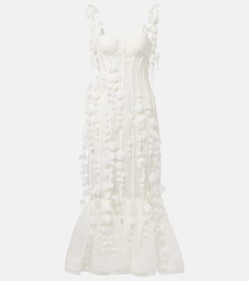 Vestido de fiesta Dawning de lino y seda | Zimmermann