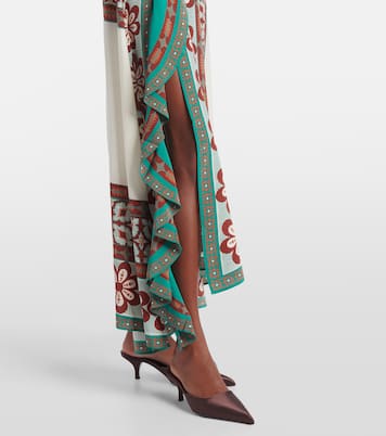 Robe longue Turn Around en crêpe de soie | La DoubleJ
