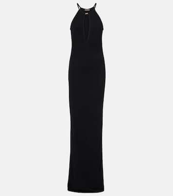 Vestido de crepé de jersey con abertura | Tom Ford