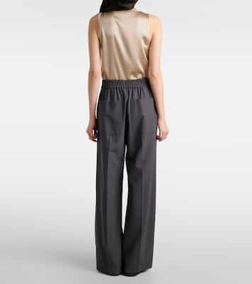 Wool-blend wide-leg jeans | Brunello Cucinelli