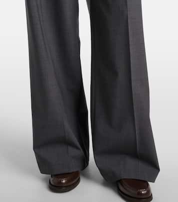 Wool-blend wide-leg jeans | Brunello Cucinelli