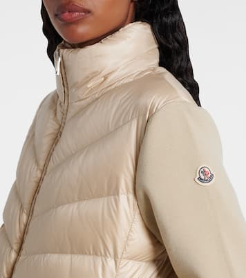 Cárdigan de lana virgen con paneles de plumas | Moncler