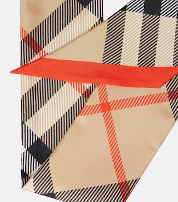 Sciarpa Burberry Check in twill di seta | Burberry