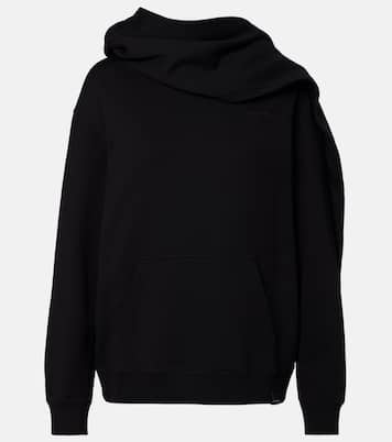 Asymmetric cotton jersey sweatshirt | Courrèges