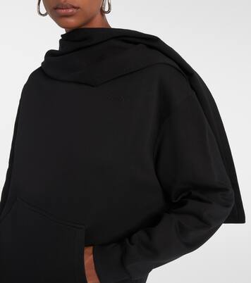 Asymmetric cotton jersey sweatshirt | Courrèges