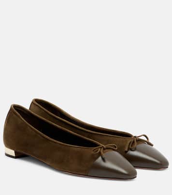 Gioia suede and leather ballet flats | Aquazzura
