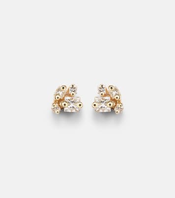 18kt gold earrings with diamonds | Suzanne Kalan