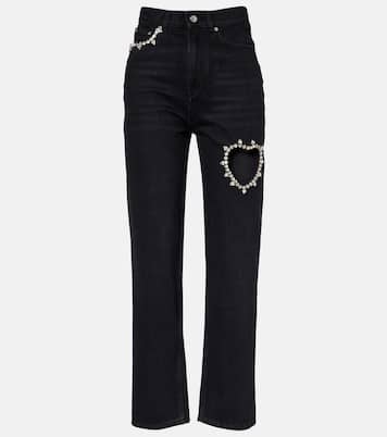 Crystal-embellished wide-leg jeans | Area