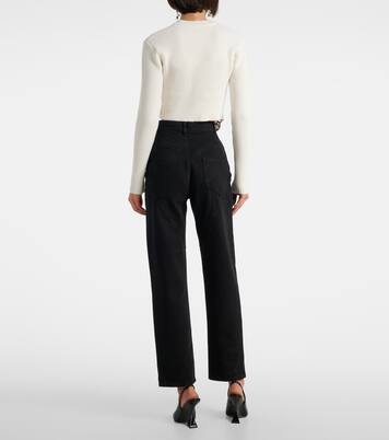 Crystal-embellished wide-leg jeans | Area