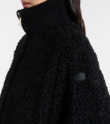 Reversible leather-trimmed cape | Moncler