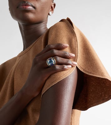 Ezia 18kt gold ring with gemstones | Marina B