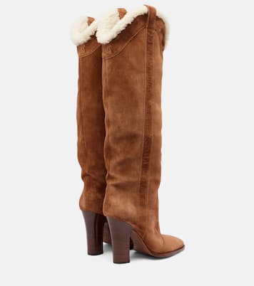 Lavinia 100 suede over-the-knee boots | Paris Texas