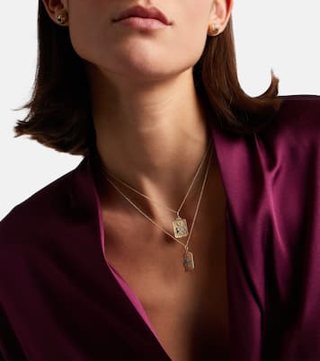 The Elephant Tarot Card 14kt gold pendant necklace with diamonds | Sydney Evan