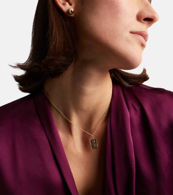 The Elephant Tarot Card 14kt gold pendant necklace with diamonds | Sydney Evan