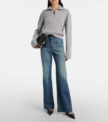 Wool and cashmere half-zip sweater | Victoria Beckham