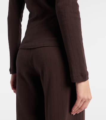 Pointelle cotton T-shirt | Leset