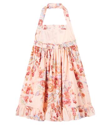 فستان من القطن بطبعات الورود | Zimmermann Kids