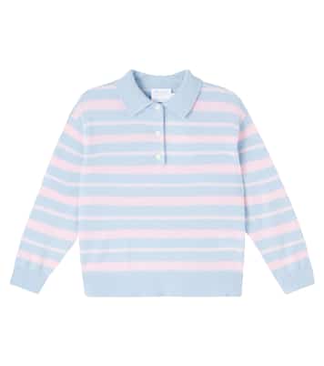 x Guest in Residence Louie striped cashmere polo sweater | Bonpoint
