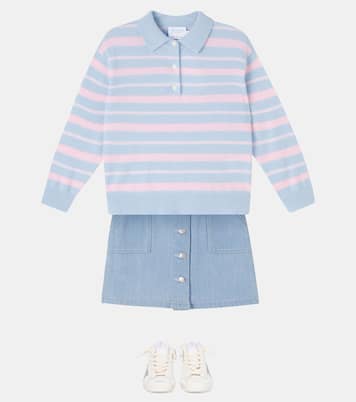 x Guest in Residence Louie striped cashmere polo sweater | Bonpoint