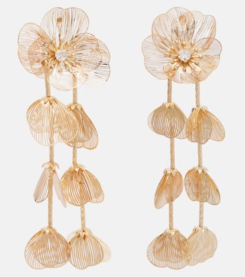Embellished floral drop earrings | Self-Portrait