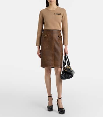 Leather midi skirt | Chloé
