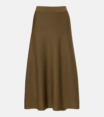 Virgin wool midi skirt  | Jardin des Orangers