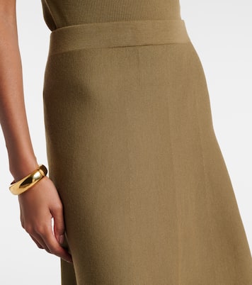 Virgin wool midi skirt  | Jardin des Orangers