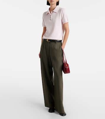 Cotton and cashmere polo shirt | Jardin des Orangers