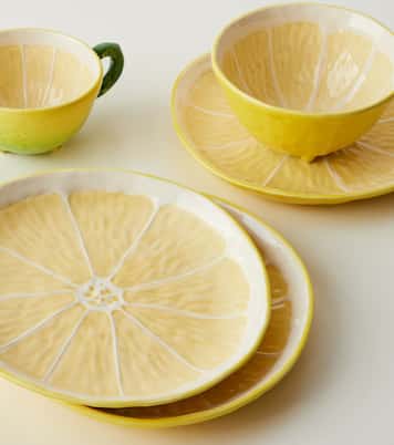 Lemon set of 4 ceramic plates | Bordallo Pinheiro