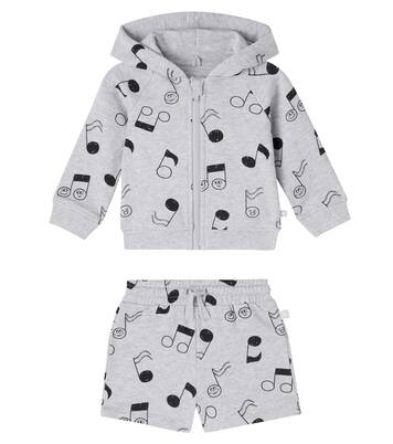 Baby cotton fleece hoodie and shorts set | Stella McCartney Kids