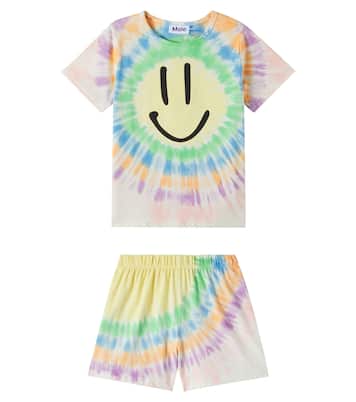 Printed tie-dye cotton-blend pajamas | Molo