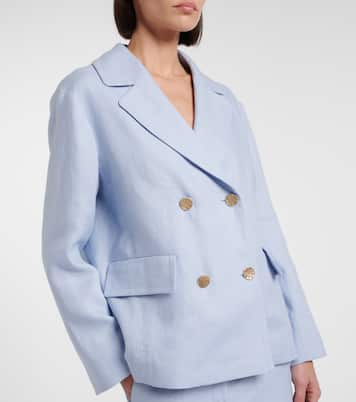 Avenue double-breasted linen blazer | 'S Max Mara
