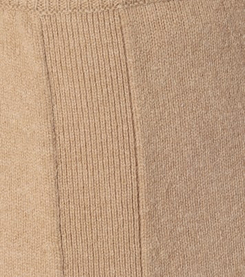 Pantalon évasé à taille haute en laine mélangée | Joseph