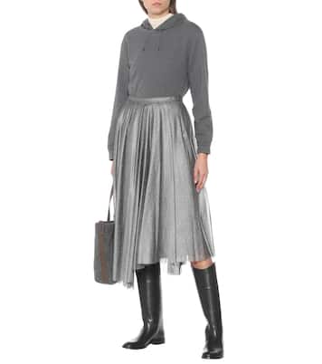 Jupe midi en coton mélangé | Brunello Cucinelli