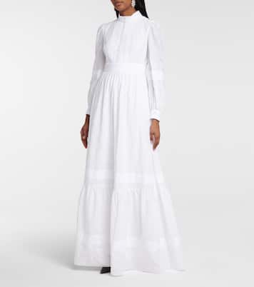 Robe de mariée longue Ulrica en coton mélangé | Erdem