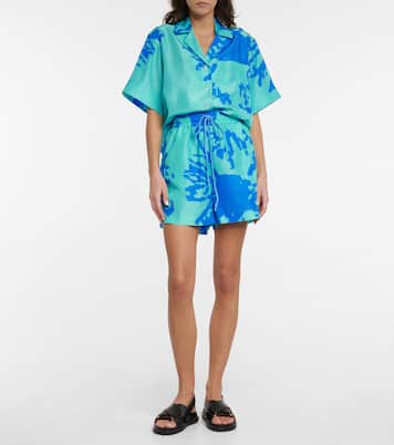 Shorts Pixel in seta con stampa | Lee Mathews