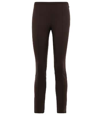 Sovino mid-rise wool-blend pants | The Row