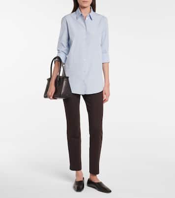 Sovino mid-rise wool-blend pants | The Row