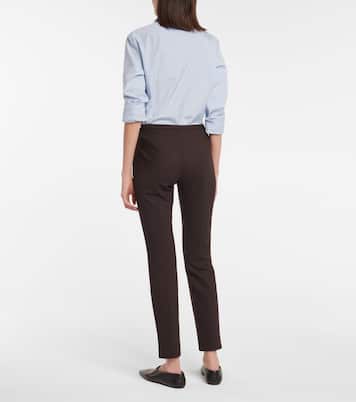 Sovino mid-rise wool-blend pants | The Row