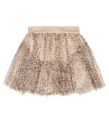 Falda de tul con estampado de leopardo | Monnalisa
