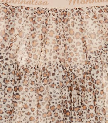 Falda de tul con estampado de leopardo | Monnalisa