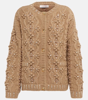 Cardigan in misto lana con cristalli | Valentino