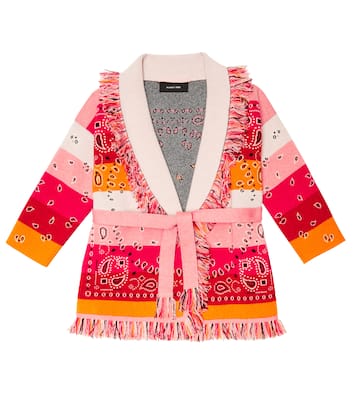 Cardigan Striped Bandana aus Kaschmir | Alanui Kids