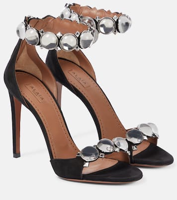 La Bombe 110 embellished suede sandals | Alaïa