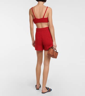 Shorts in maglia a coste di misto alpaca | Alanui
