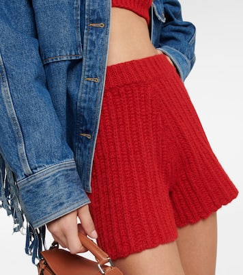 Shorts in maglia a coste di misto alpaca | Alanui