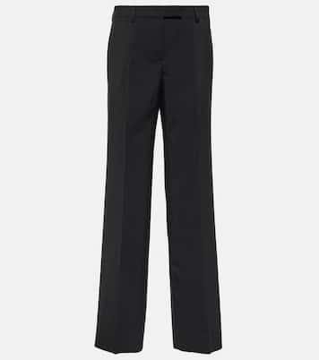 Pantaloni in misto lana a vita media | Miu Miu
