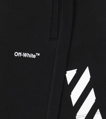 Logo cotton jersey track shorts | Off-White Kids