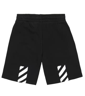Logo cotton jersey track shorts | Off-White Kids