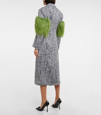 Abrigo de tweed con borrego | Prada